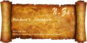 Neubert Zsombor névjegykártya